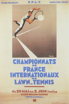 Championnats de France Internationaux de Lawn Tennis - (Tennis Advert) Framed Pi - £25.97 GBP