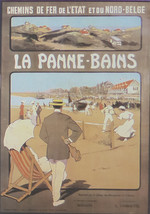 La Panne-Bains - (Tennis Advert) Framed Picture - 11 x 14 - £25.97 GBP