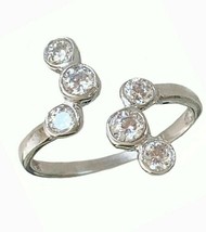 0.50Ct Round Cut Simulated Diamond Adjustable Toe Ring Gift 925 Sterling... - £9.42 GBP