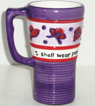 Red Hat Society Coffee Mug Cup Travel Ladies Purple Sippy Lid - £15.91 GBP