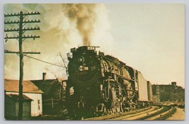 Ohio Nickel Plate 759 Berkshire Class S-2 Train Fostoria Ameling Postcard 1957 - £10.85 GBP