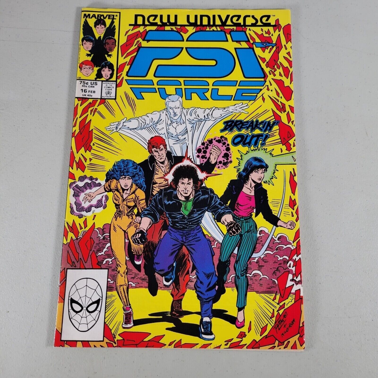 PSI Force Comic Book Marvel New Universe Feb 16 Vol 1 #16 1988 - $5.99