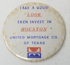 United Mortgage Co. of Texas Mirror Hand Novelty Invest in Houston 1960s... - $18.95