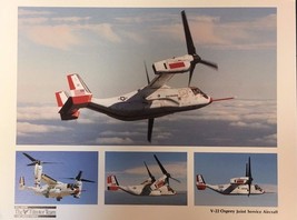 BELL-BOEING V-22 Osprey Tiltrotor Aircraft 9&quot; x 12&quot; promotional print - £7.65 GBP