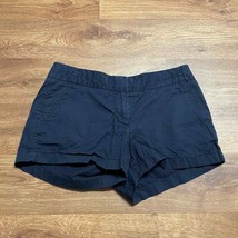 J.Crew Womens Solid Navy Blue Chino &quot;Broken-in&quot; Shorts Size 8 Cotton Summer - $25.74