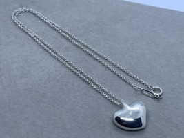 Tiffany &amp; Co. Elsa Peretti Full Heart Necklace Pendant Silver 925 No Box... - £81.33 GBP