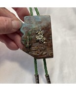 Western Cowboy Vintage Bolo Tie Unisex Arizona State With Square Dancers... - $52.99