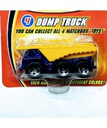2004 Matchbox Burger King Kids Promo #4 Dump Truck Purple Yellow Short Card - $151.28 MXN