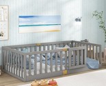 Montessori Twin Floor Bed With Safety Guardrails, Door Installs Left Or ... - $407.99