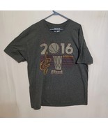 Men&#39;s XL Gray T-Shirt Cleveland Cavaliers 2016 NBA Championship THE GO T... - $272.80 MXN