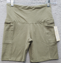 French Laundry Shorts Womens Small Green Butterluxe Biker High Waisted Pockets - $18.49