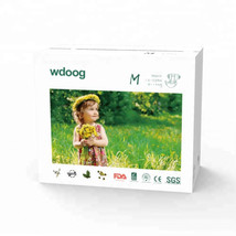 wdoog organic biodegradable bamboo fiber disposable baby diaper nappies  - £28.76 GBP