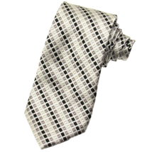 Jos. A. Bank Executive Collection Men&#39;s Silk Tie Diagonal Stripes Silver - £11.79 GBP