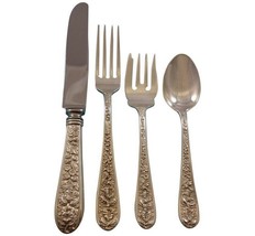 Corsage by Stieff Sterling Silver Flatware Set 12 Service 57 pieces R Monogram - £2,640.83 GBP