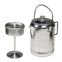 World Famous - Percolator for Outdoor Use, 6 to 9 Cup Capacity, Made of ... - £23.90 GBP