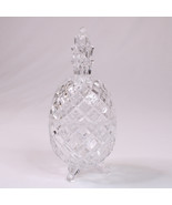 Vintage Footed Crystal Pineapple Candy Trinket Dish Clear Crystal Glass ... - $279.17 MXN