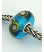 Authentic Trollbeads Ooak Murano Glass Unique Bead Charm #110, 15mm Diam... - $33.24