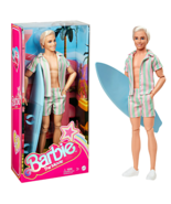 Barbie The Movie Ken Doll Wearing Pastel Striped Beach Matching Set - £25.18 GBP