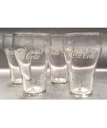 Coca-Cola Classic Bell-Shaped Fountain Glasses - White Lettering - Set Of 4 - £14.10 GBP