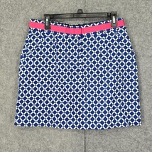 Tommy Hilfiger Golf Skort Women Size 8 Blue White Diamond Pink Waist Pockets NWT - £23.75 GBP