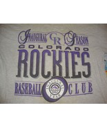 Vintage 90&#39;s MLB Colorodo Rockies 1993 inaugural Season T shirt  Adult S... - £9.28 GBP