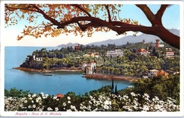 Rapallo Baia di San Michele Genoa Italy Postcard - £3.85 GBP