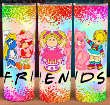 Friends Retro Rainbow Throwback Cartoons 80s Tumbler - £15.58 GBP