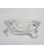 Vintage Tiffin Crystal Glass Small 4-1/2&quot; Square Footed Ashtray - $8.59