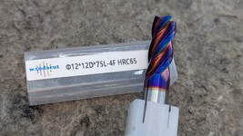 HRC65° φ12×75×4F 12mm Tungsten Carbide End Mill 4-Flute D12*75*4F Millin... - $380.53 MXN