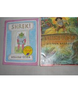 Lot 2 Vtg Kids Scholastic Books: Mike Fink Steven Kellogg, Shrek William... - £4.65 GBP