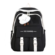 Summer Cute Badge Women Backpack Nylon Waterproof Student School Bag Lightweight - £37.12 GBP