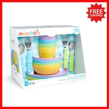 Encourage Self-Feeding with 16pc BPA-Free Toddler Set - Easy Grip Utensils - $36.85