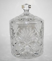 Royal Limited Czech 24% Full Lead Crystal Biscuit Barrel -Chipped-  #1923 - £8.96 GBP