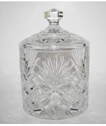 Royal Limited Czech 24% Full Lead Crystal Biscuit Barrel -Chipped-  #1923 - $12.00