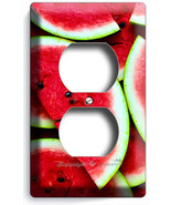 RED WATERMELON SLICES DUPLEX OUTLETS WALL PLATE COVER DINING ROOM KITCHEN DECOR - £8.16 GBP