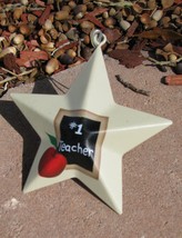 OR205 - #1 Teacher Metal Christmas Ornament  - £1.53 GBP