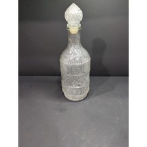 Federal Glass Clear Liquor Bottle 11&quot; Tall, Vintage Bar Accessories, Hom... - £19.14 GBP