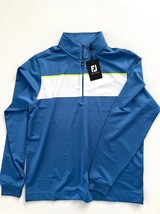 FootJoy Jersey Chest Stripe Chill-Out Golf Top Blue Marine ( M ) - £110.51 GBP