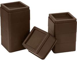 8 Bedding Furniture and Bed Risers - 2 Inch Stackable Square Risers - £33.48 GBP