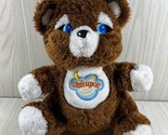 Animal Toy Wish-Upon Bear vintage plush teddy 1985 moon star eyes brown ... - $31.18