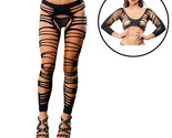 Black Crotchless Legging With Side Strap Packaging Box - $37.95