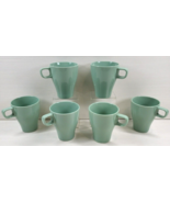 6 IKEA Seafoam Green Mugs Set Stackable Stoneware Drink Coffee Tea Cup 1... - £38.88 GBP