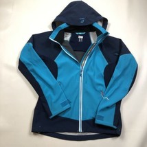 Halti Womens Full Zip Hooded Sympatex Windmaster Jacket Blue Size 4 - $39.59
