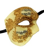 Cream Gold Music Phantom of Opera Men&#39;s Masquerade Venetian Half Mask - $282.53 MXN