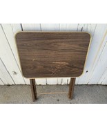 VINTAGE  FAUX WOOD METAL TV Snack Tray  - €38,68 EUR