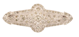 Victorian Style Pin with Rhinestones 2 Inches Sparkles! - $11.29