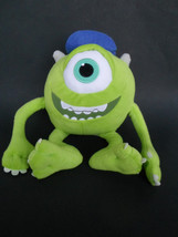 Disney Monsters Inc University Mike Wazowski Plush Green Pixar Wearing H... - $15.48