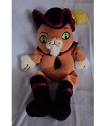 Shrek 2 Dreamworks Puss In Boots RING RATTLE Squeak Toy LOVEY Baby Plush - $25.39 CAD