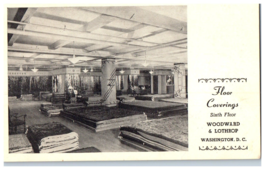 Woodward &amp; Lothrop Floor Coverings Washington DC Department Store Postcard - £8.77 GBP