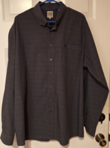 Cinch Men&#39;s XL Long Sleeve Button Down Plaid Black Purple Western Cowboy... - $16.49